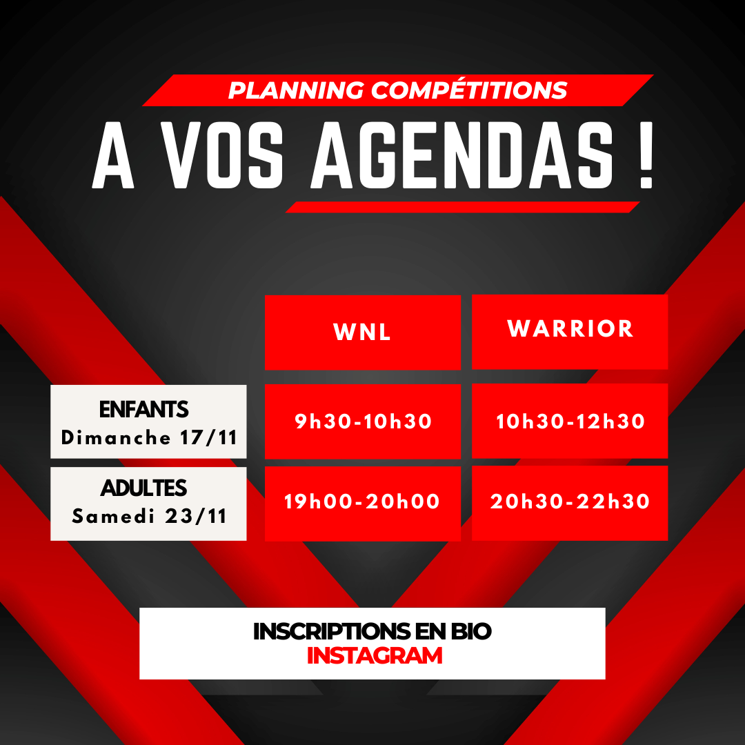 Compétition Novembre de Warrior Adventure Lyon !