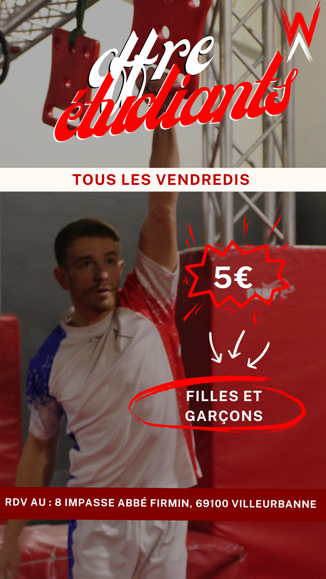 Activité sportive à moins de 10€ à Lyon : Testez le parcours Ninja Warrior pour 5€ !