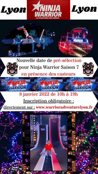 Casting Ninja Warrior saison 7 le samedi 8 janvier 2021 en présence des casteurs de TF1