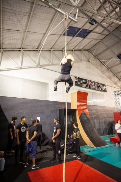 concours de montée de corde chez warrior adventure Lyon